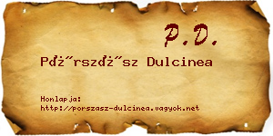 Pórszász Dulcinea névjegykártya